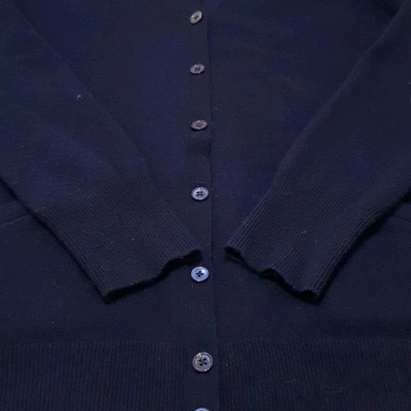 EQUIPMENT FEMME Blended Wool Cashmere  Oxford Blue Sweater - Picture 4 of 7